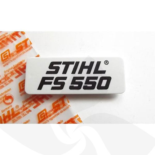 Placa de identificacion capot motor desbrozadora STIHL FS550