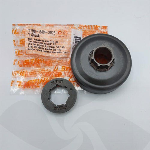 Juego de tambor de embrague con piñon tipo anillo 3/8" 8d