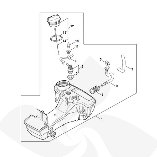 Conjunto depósito combustible desbrozadora STIHL
